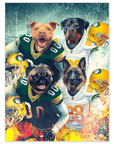 'Green Bay Doggos' Personalized 4 Pet Poster
