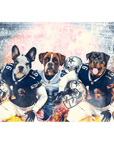 'Dallas Doggos' Personalized 3 Pet Standing Canvas