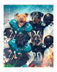 'Jacksonville Doggos' Personalized 4 Pet Standing Canvas