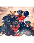 'Chicago Doggos' Personalized 5 Pet Standing Canvas