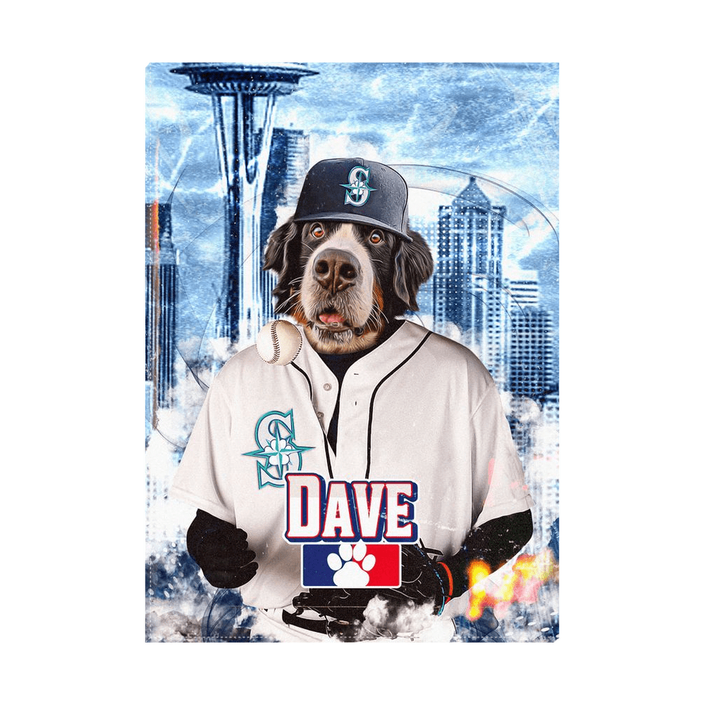 &#39;Seattle Mariners Doggos&#39; Personalized Pet Standing Canvas