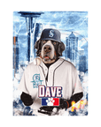 'Seattle Mariners Doggos' Personalized Pet Standing Canvas