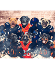 'Chicago Doggos' Personalized 6 Pet Standing Canvas