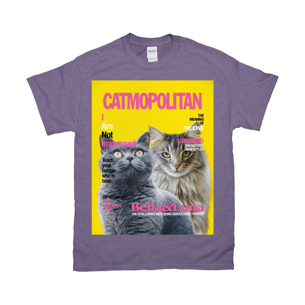 &#39;Catmopolitan&#39; Personalized 2 Pet T-Shirt