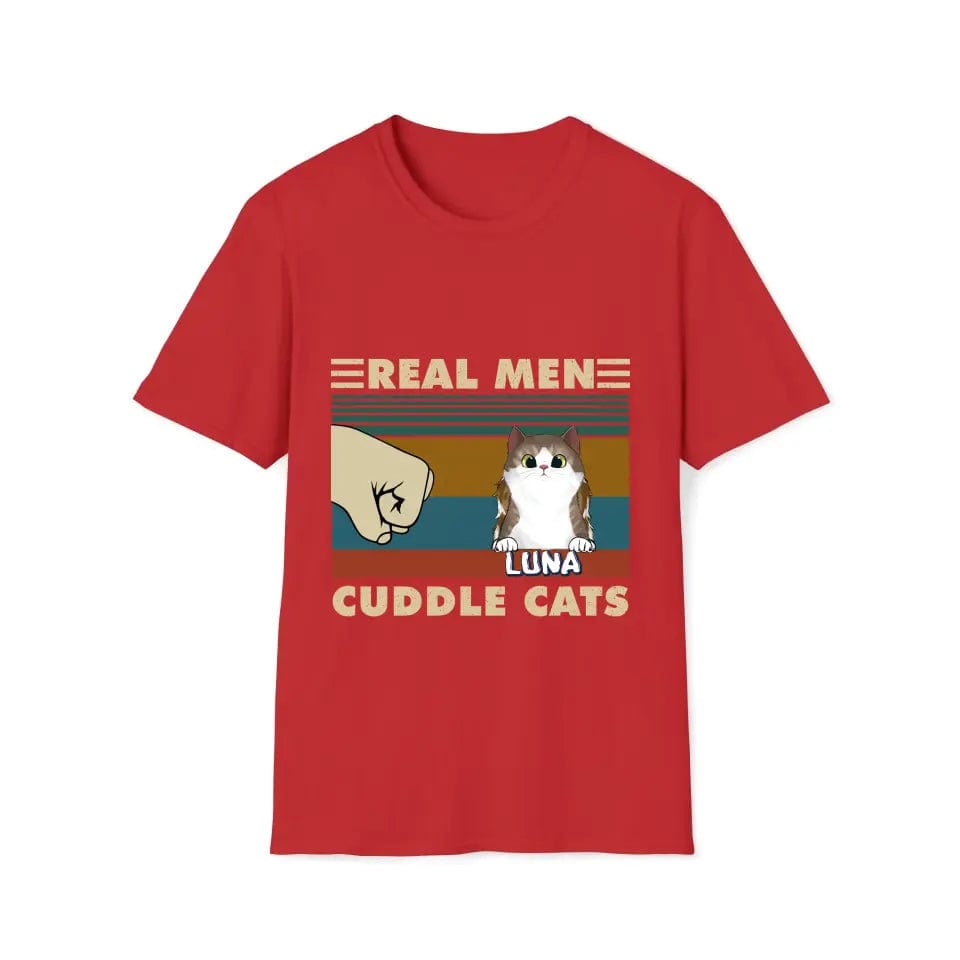 Real Men Cuddle Cats - Sudadera con capucha