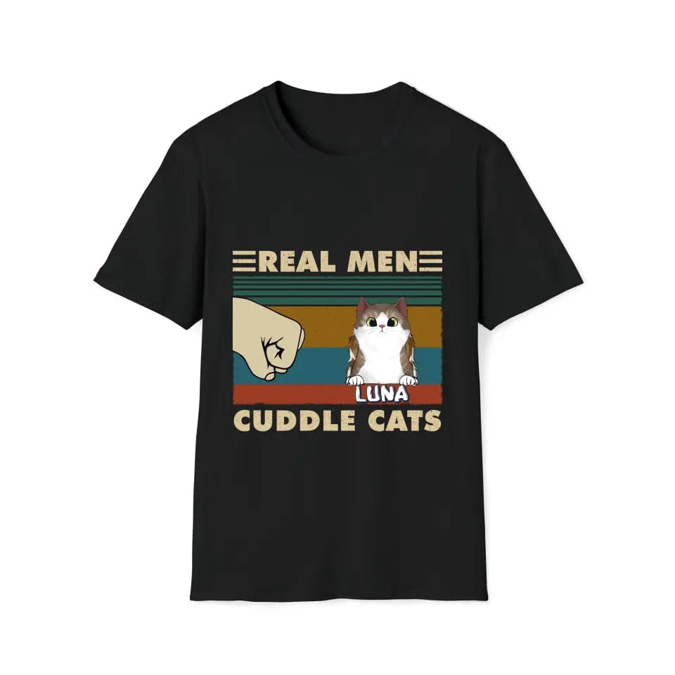Real Men Cuddle Cats - Sudadera con capucha