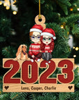 Live Customization Humans & Dogs/Cats 2023 Wooden Ornament