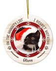 Photo Upload Live Customization Ornament: On The Naughty List