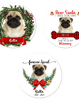 Personalized Custom Round Shaped Ceramic Photo Christmas Ornament - Poop Picker