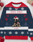 Suéter navideño feo de personalización en vivo: ¡1-8 perros/gatos, texto personalizado!