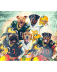 'Green Bay Doggos' Personalized 5 Pet Standing Canvas