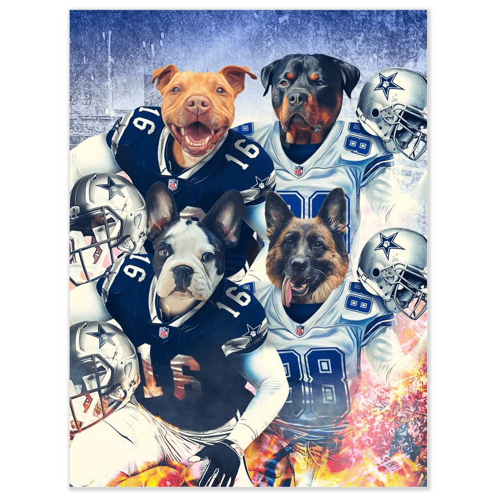 &#39;Dallas Doggos&#39; Personalized 4 Pet Poster