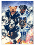 'Dallas Doggos' Personalized 4 Pet Poster