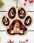 Live Customization Paw Shaped 2024 Wooden Pet Ornament