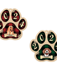 Live Customization Paw Shaped 2024 Wooden Pet Ornament