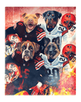'Cleveland Doggos' Personalized 4 Pet Standing Canvas
