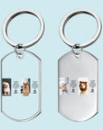 Personalized Pet Memorial Keychain Spanish – Custom Photo & Name Engraved Keepsake, Pet Loss Sympathy Gift for Dog or Cat Owners