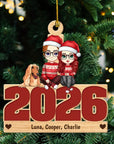 Live Customization Humans & Dogs/Cats 2026 Wooden Ornament