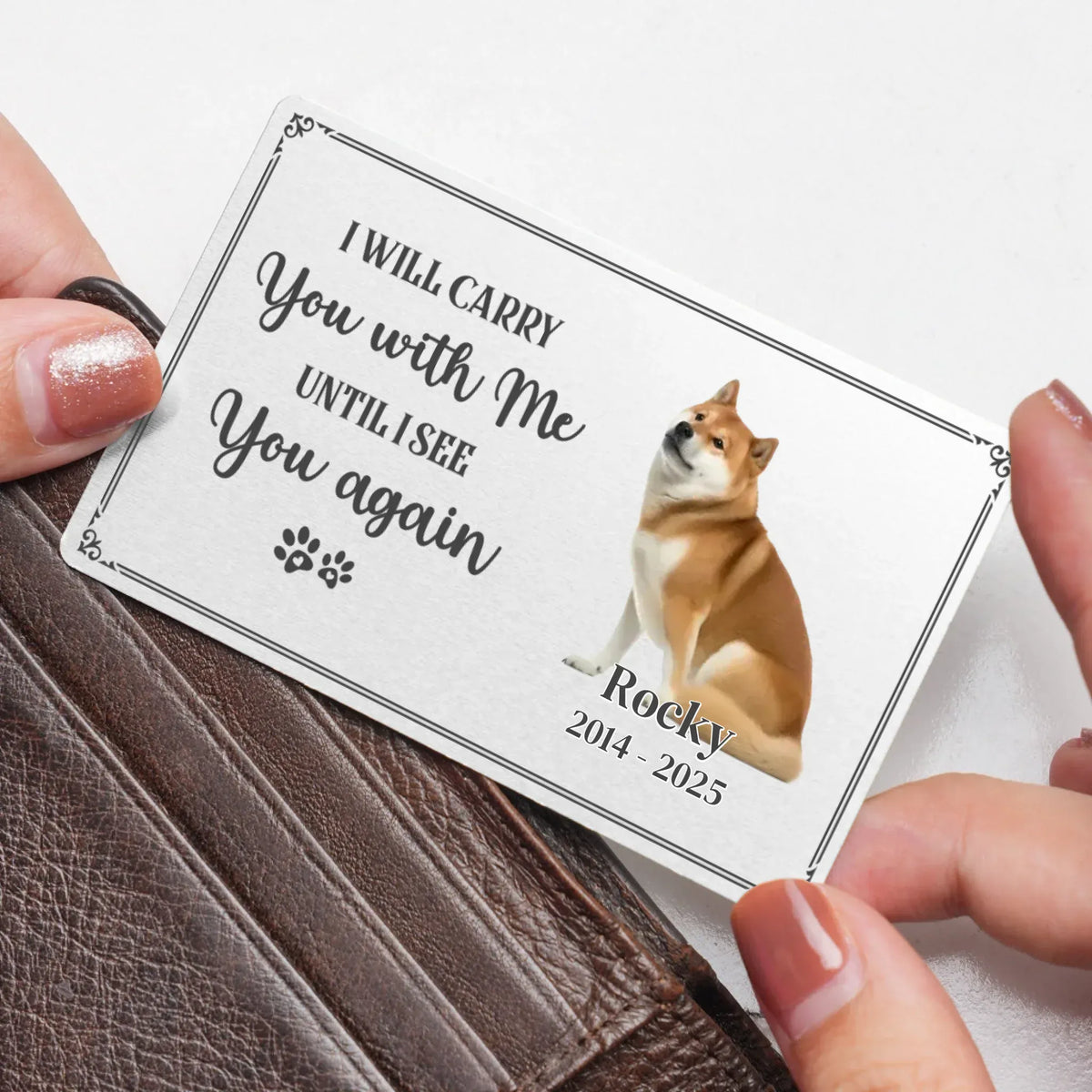 Customised Wallet Card Memorial Personalized Custom Wallet Card – doggovinci