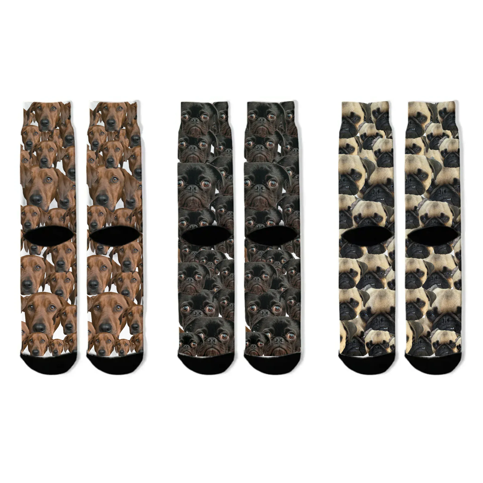 Live Customization Pet Facemash Christmas Socks