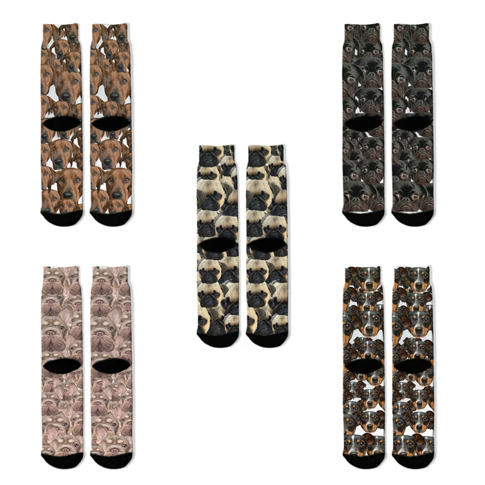 Live Customization Pet Facemash Christmas Socks