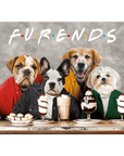 'Furends' Personalized 4 Pet Mini Portrait