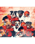 'Cincinnati Doggos' Personalized 5 Pet Standing Canvas