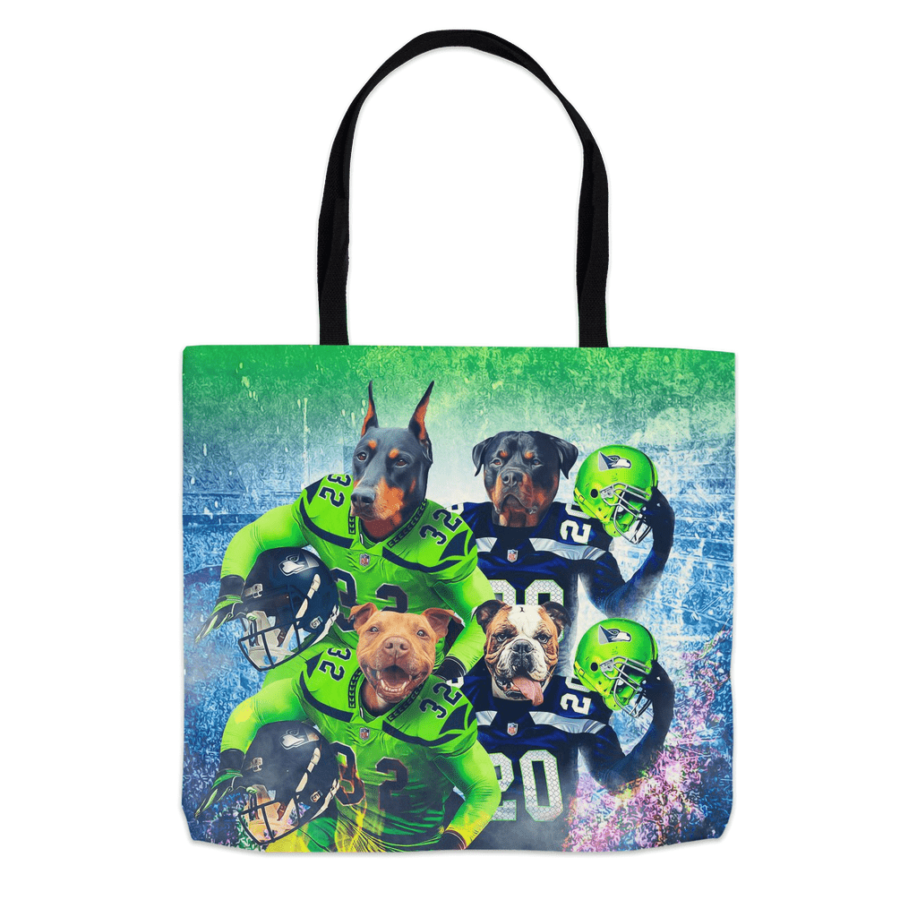 &#39;Seattle Doggos&#39; Personalized 4 Pet Tote Bag
