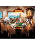 'The Poker Players' Personalized 7 Pet Mini Portrait