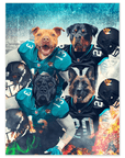'Jacksonville Doggos' Personalized 4 Pet Poster