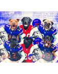 'Buffalo Doggos' Personalized 6 Pet Standing Canvas