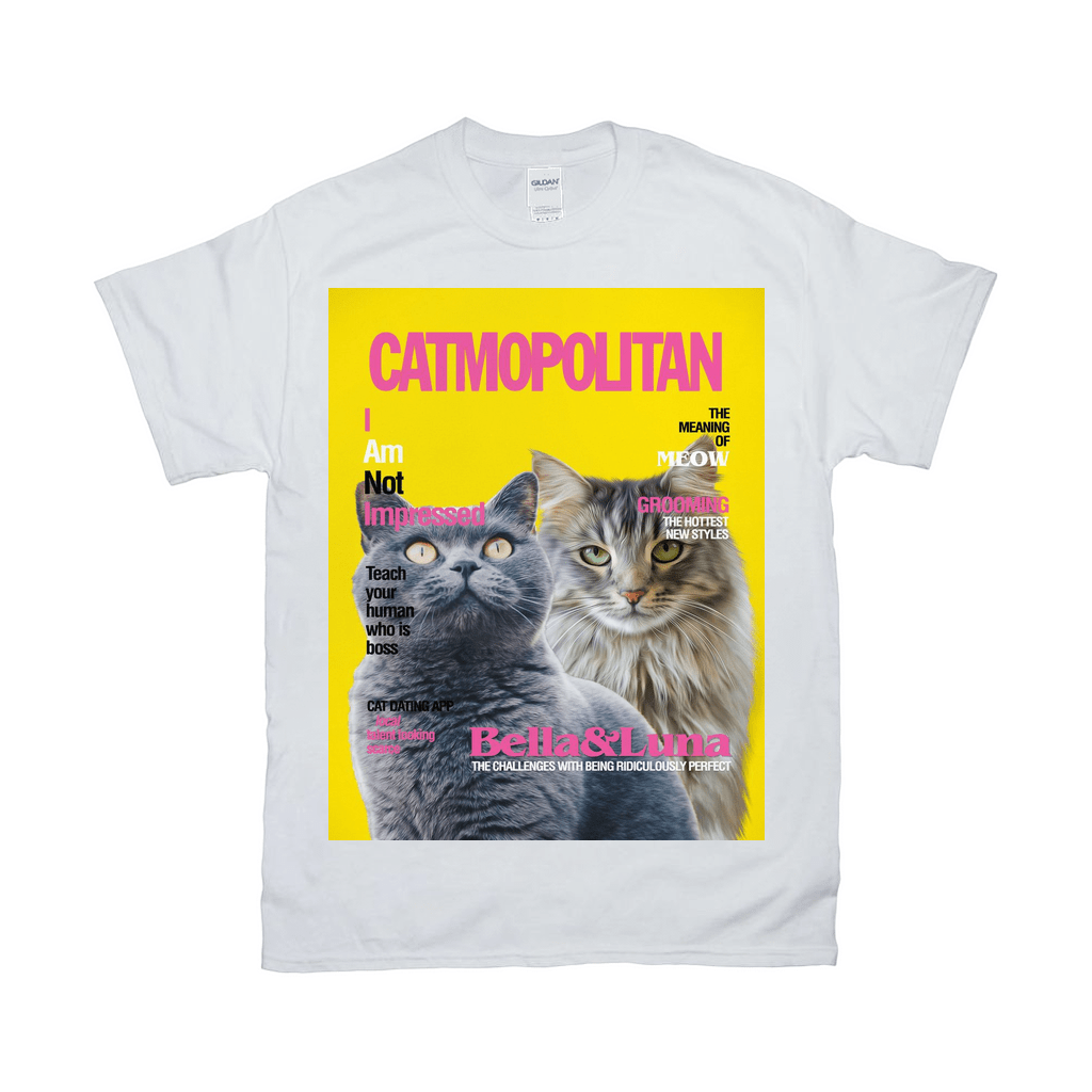 Camiseta personalizada para 2 mascotas &#39;Catmopolitan&#39;