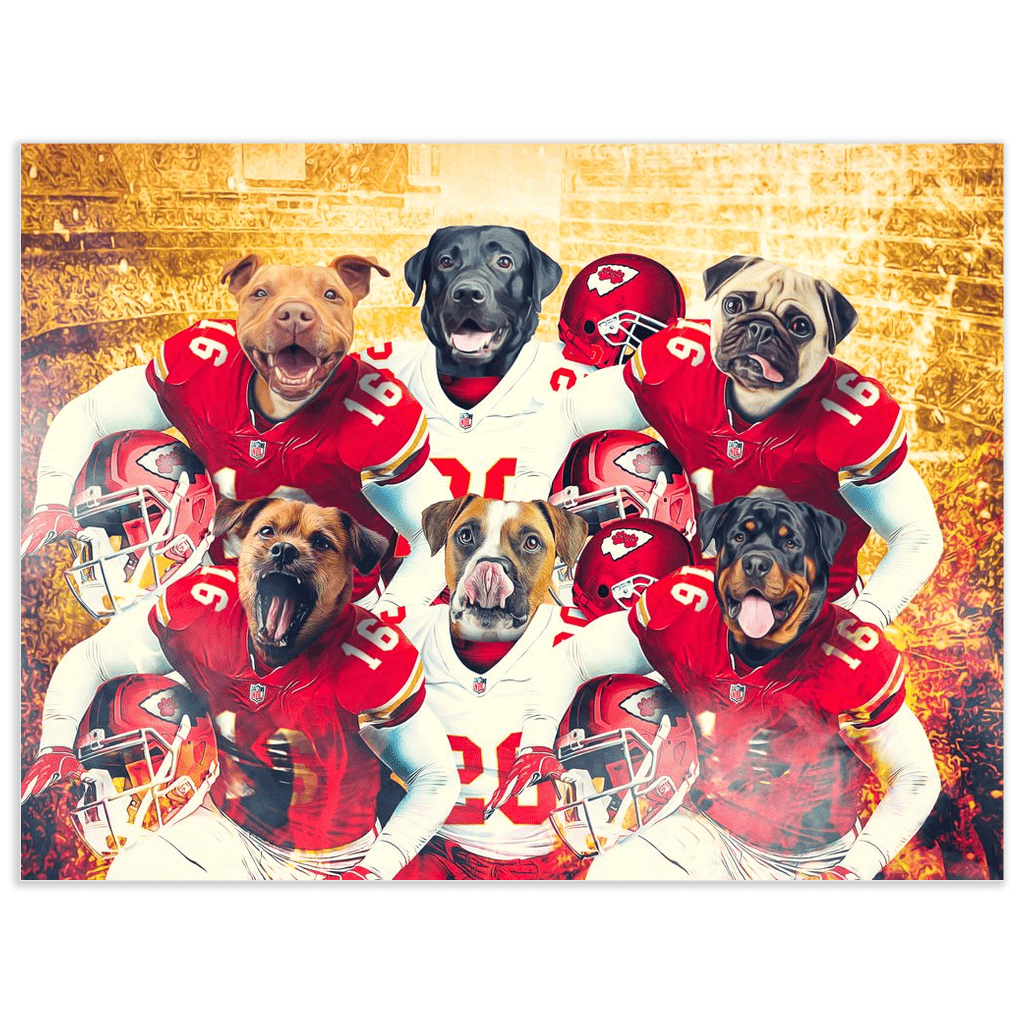 &#39;Kansas City Doggos&#39; Personalized 6 Pet Poster