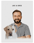 Personalized Modern Pet & Human Mini Portrait