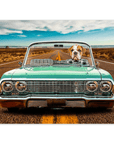 'The Lowrider' Personalized Pet Mini Portrait