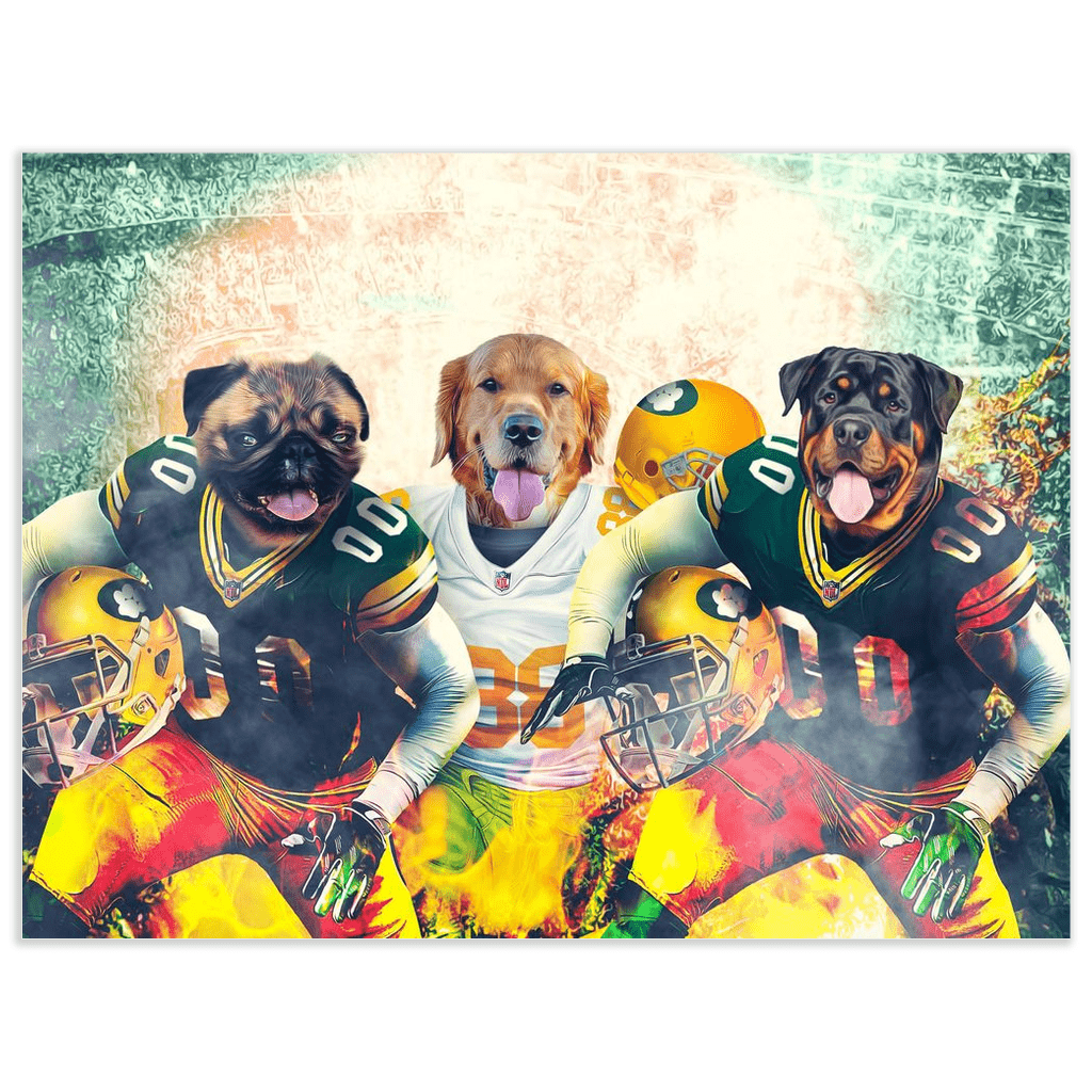 &#39;Green Bay Doggos&#39; Personalized 3 Pet Poster