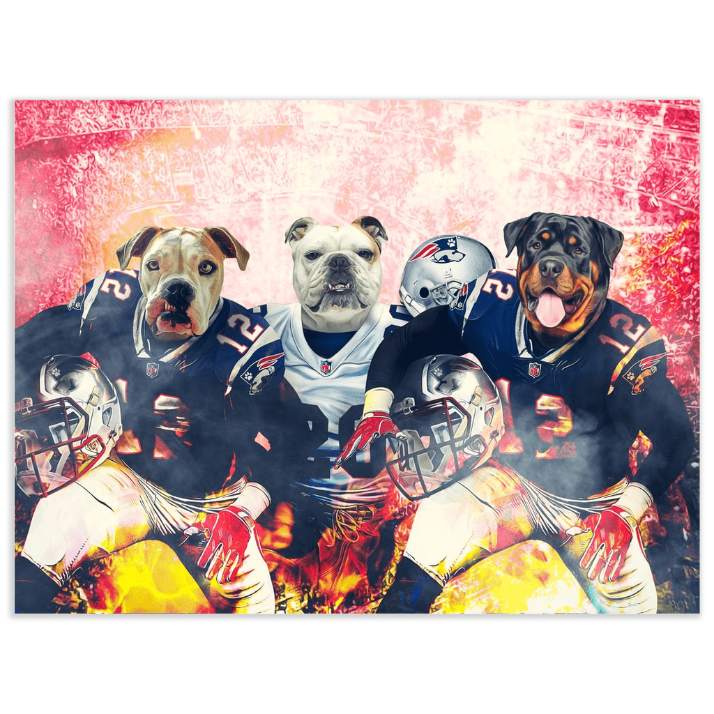 &#39;New England Doggos&#39; Personalized 3 Pet Poster