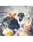 'Oakland Doggos' Personalized 2 Pet Blanket