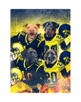 'Michigan Doggos' Personalized 4 Pet Standing Canvas