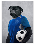 'The Soccer Player' Personalized Pet Mini Portrait