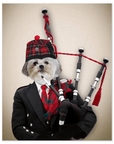 'The Bagpiper' Personalized Pet Mini Portrait