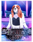 'The Female DJ' Personalized Pet Mini Portrait