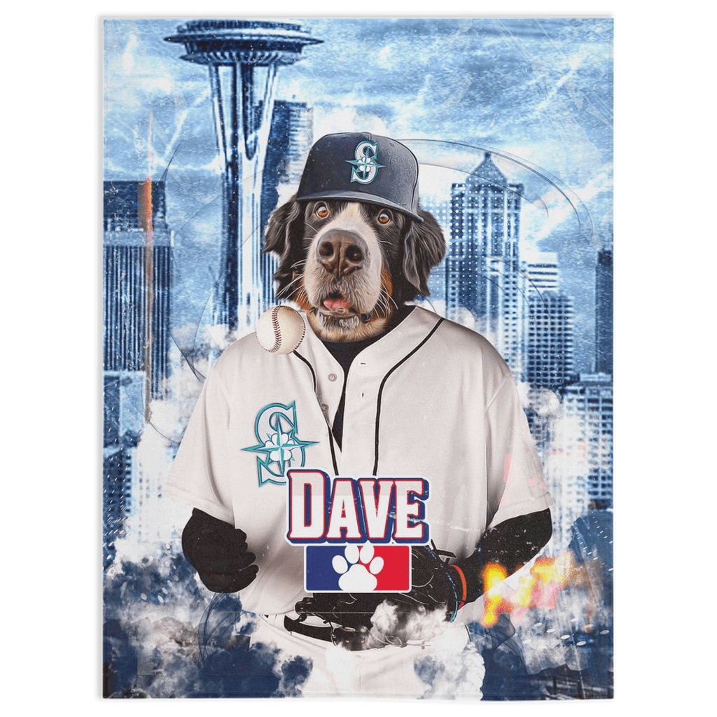&#39;Seattle Mariners Doggos&#39; Personalized Pet Blanket