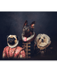 'The Duke Family' Personalized 3 Pet Mini Portrait