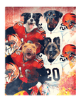 'Cincinnati Doggos' Personalized 4 Pet Standing Canvas