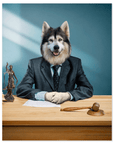 'The Lawyer' Personalized Pet Mini Portrait