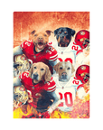 'San Francisco 40Doggos' Personalized 4 Pet Standing Canvas