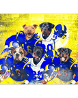 'Los Angeles Doggos' Personalized 5 Pet Poster