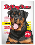 'Rolling Bone' Personalized Pet Mini Portrait