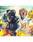 'Green Bay Doggos' Personalized 2 Pet Mini Portrait